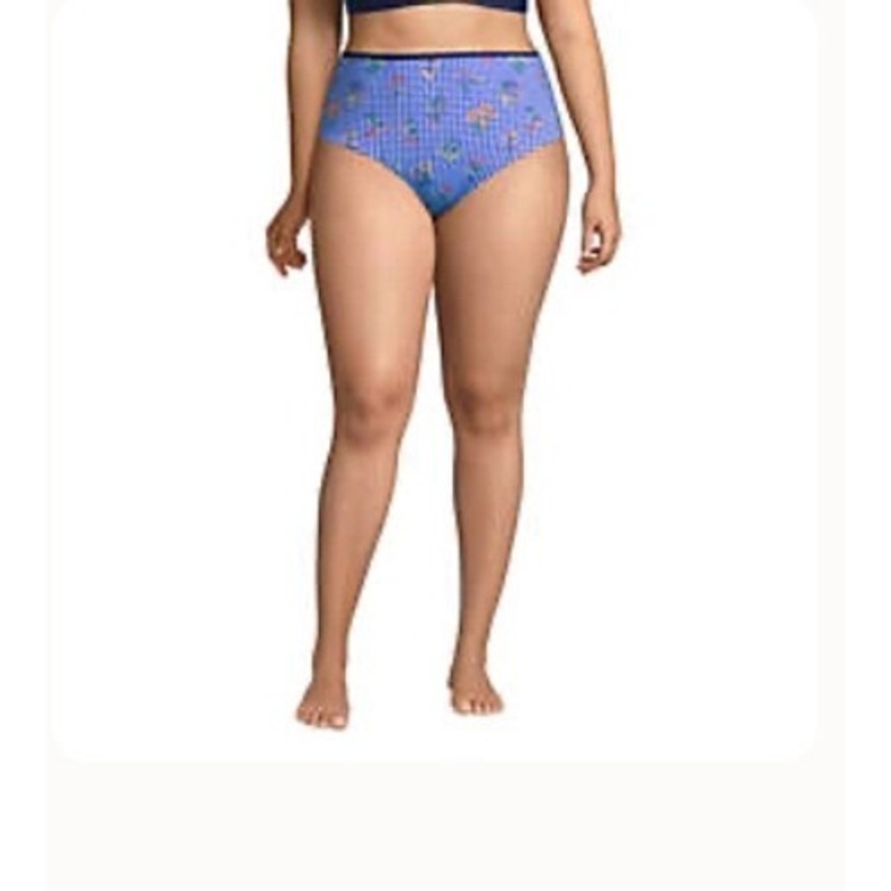 Women's Plus Size Chlorine Resistant Reversible High Waisted‎ Bikini Bottoms
